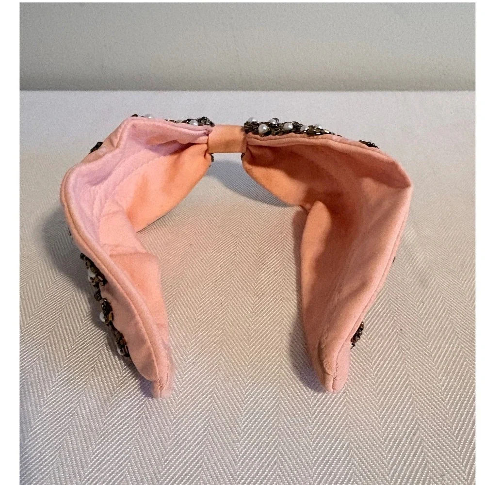 Baroque Beaded Knotted Turban Headband Gold Beadwork‎ Y2K Statement Accessory